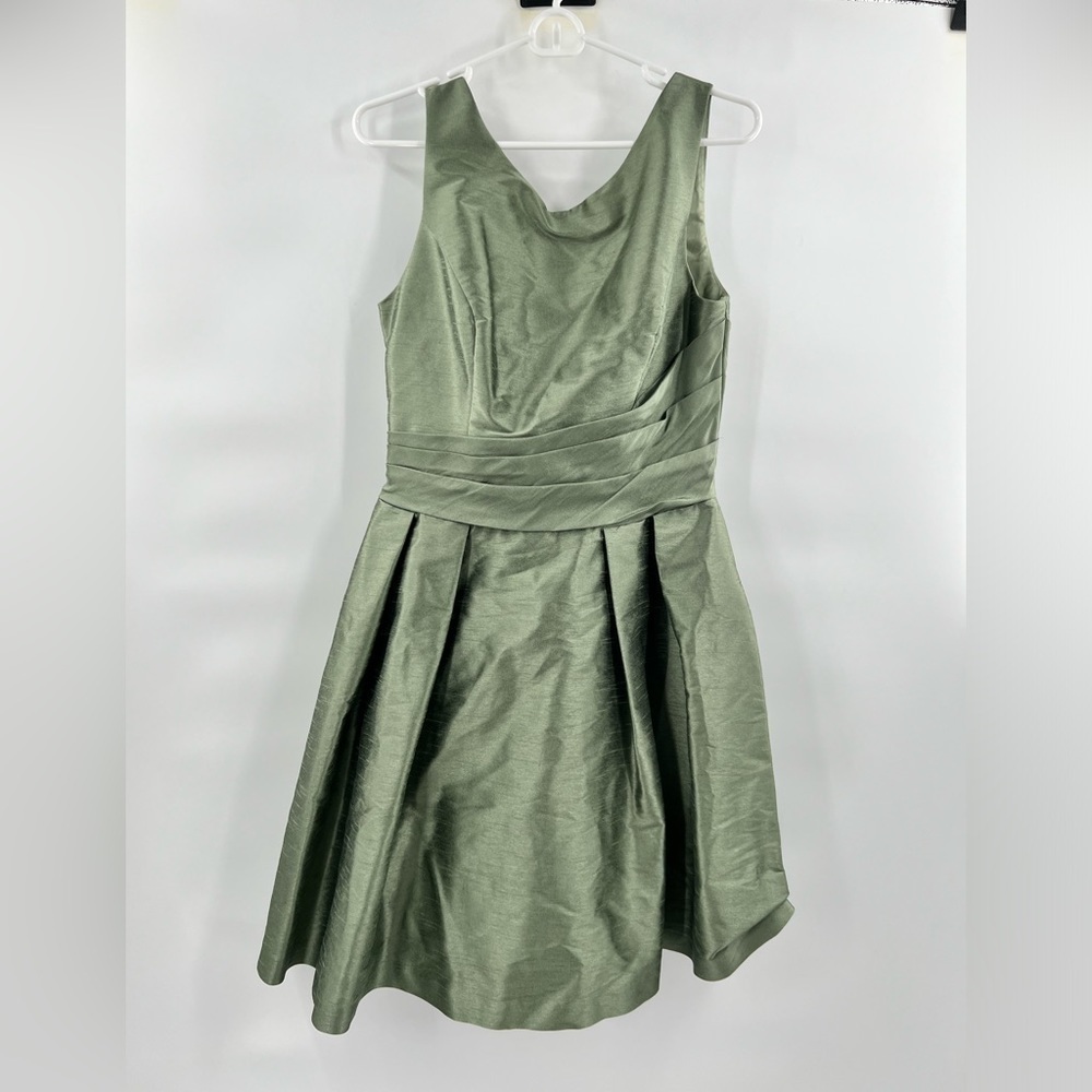 Gather & Gown green fit flare cocktail dress size 12 womens